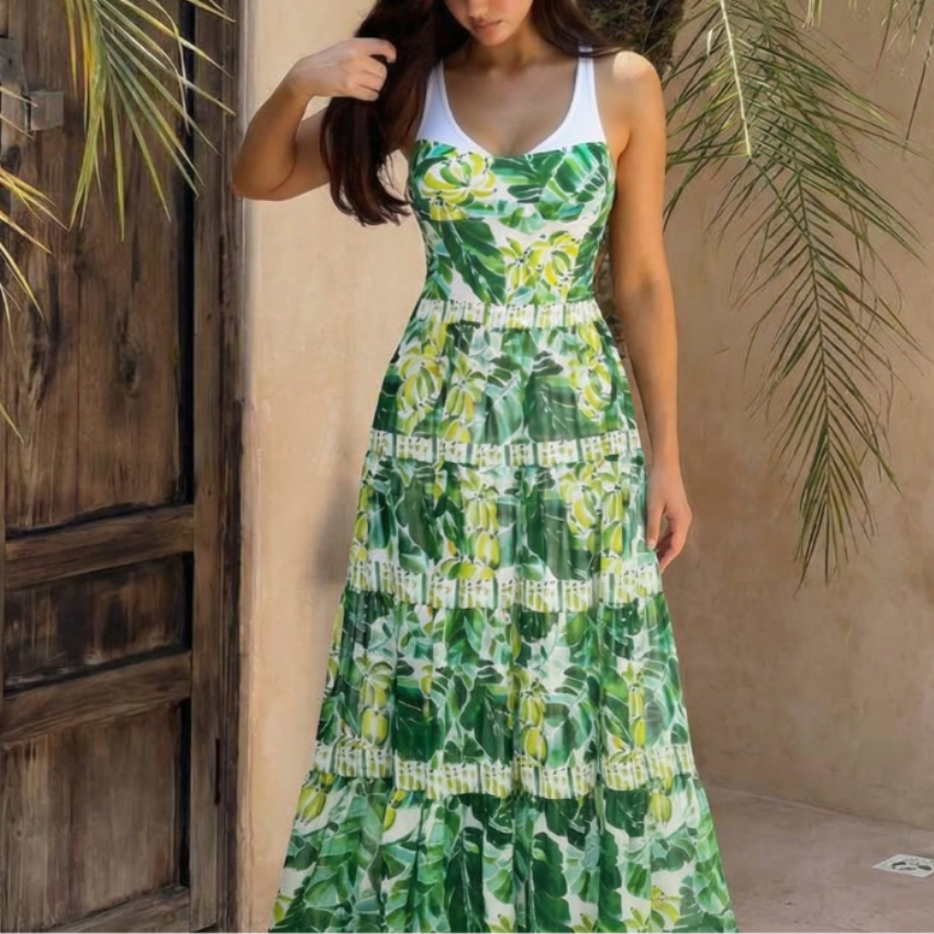 Green Banana Forest Print Swimsuit Set(s)