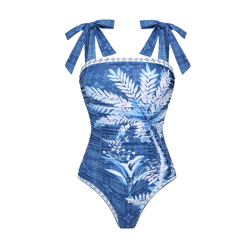 [Copy][Copy][Copy]Sling Mesh Paneling Flower Print Red Swimsuit Set(s)