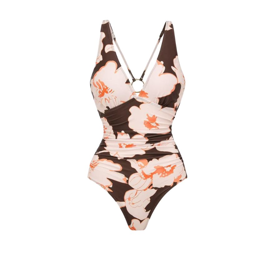 [Copy][Copy][Copy]Blue Floral Print Swimsuit Set(s)