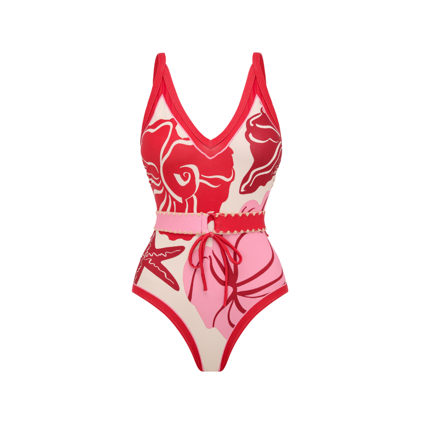 [Copy]Geometric Color Blocking Print Swimsuit Set(s)