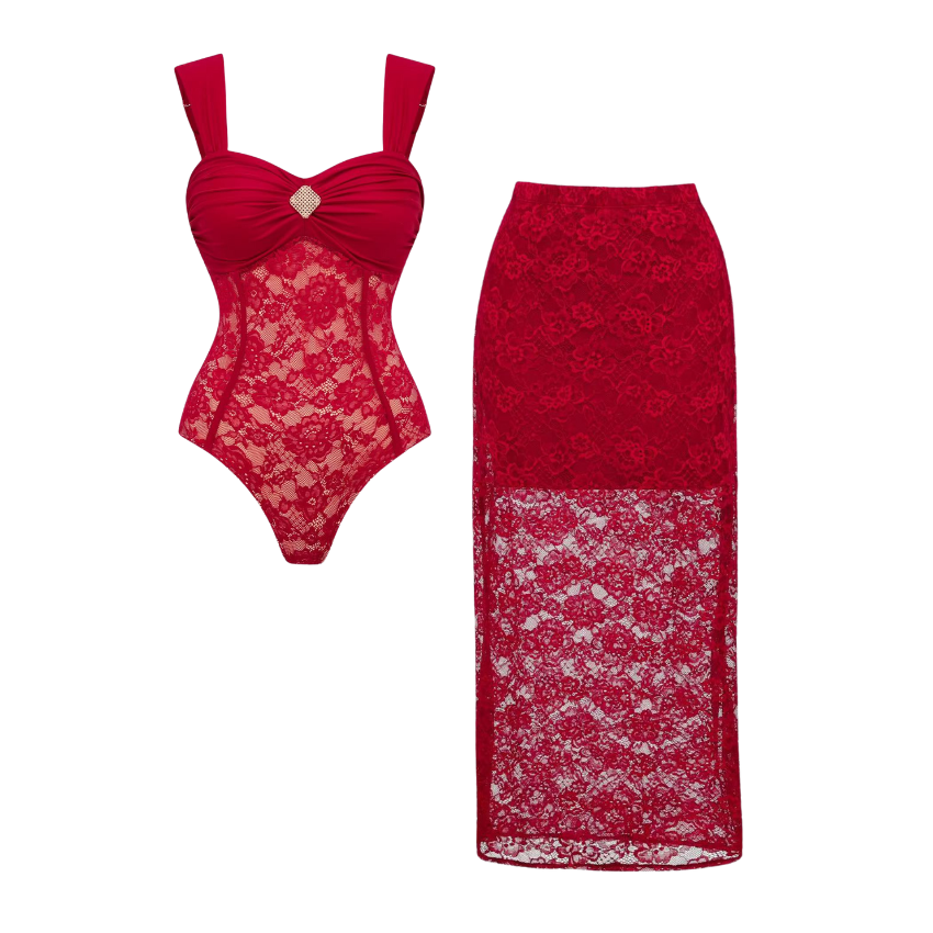 [Copy]Blue Zebra Stripe Color-Blocked Print Swimsuit Set(s)