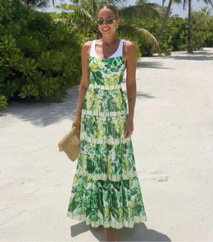 Green Banana Forest Print Swimsuit Set(s)