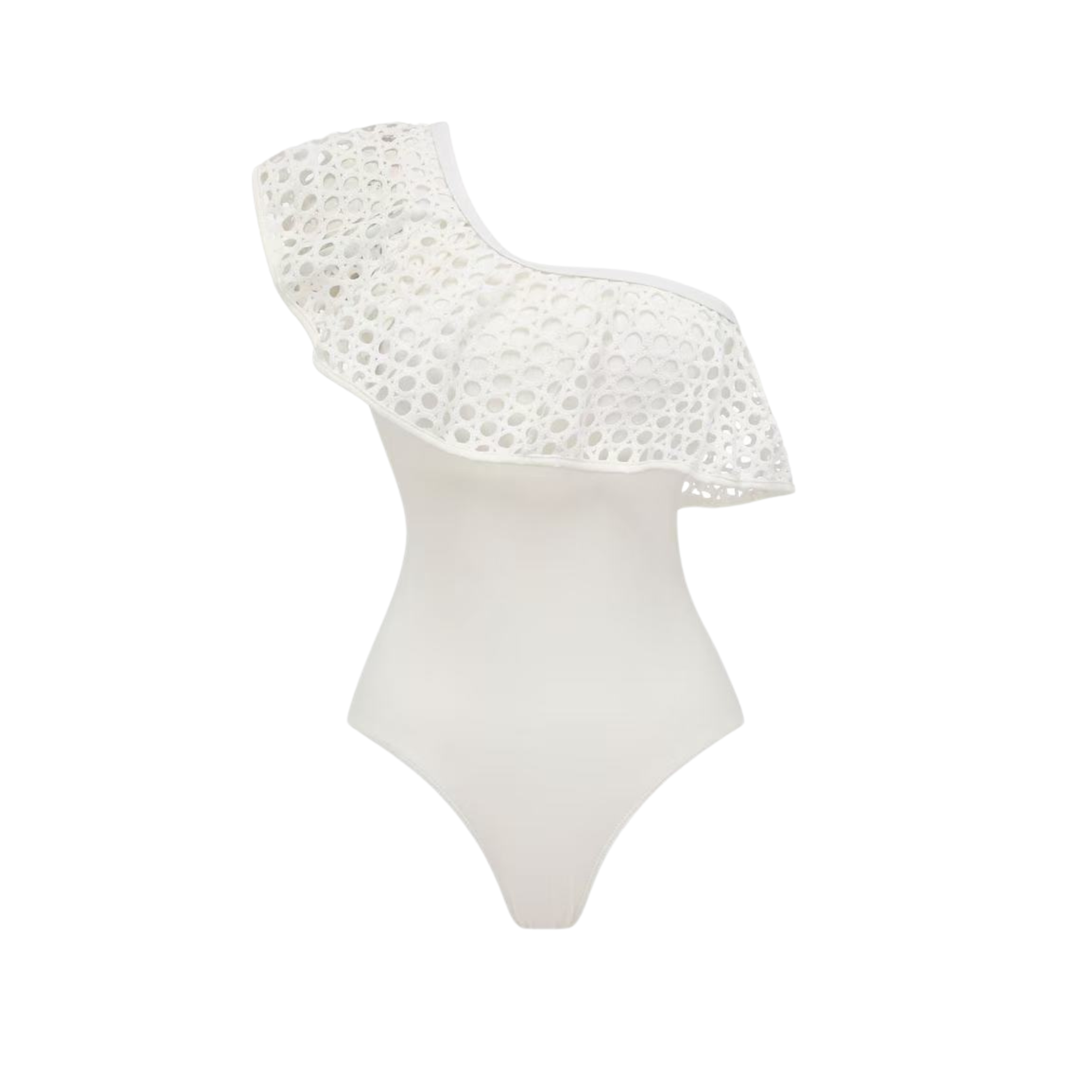 White Openwork Fabric Swimsuit Set(s)