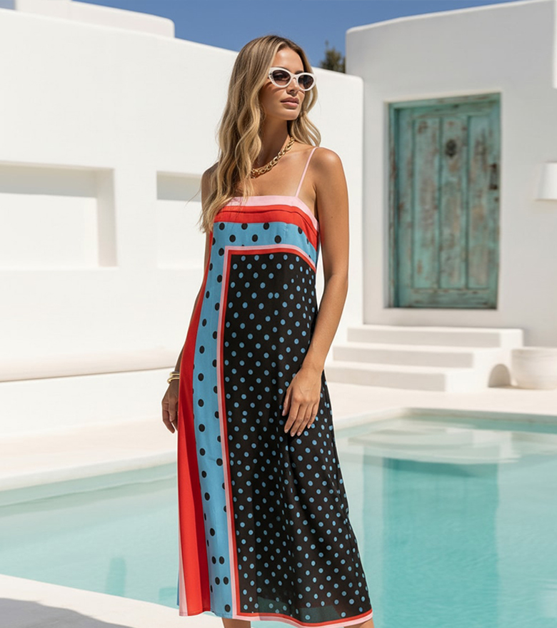 Spaghetti Strap Printed Dress