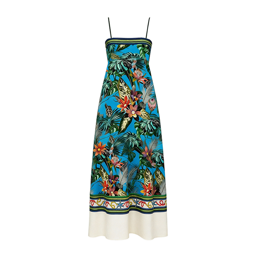 Spaghetti Strap Printed Dress