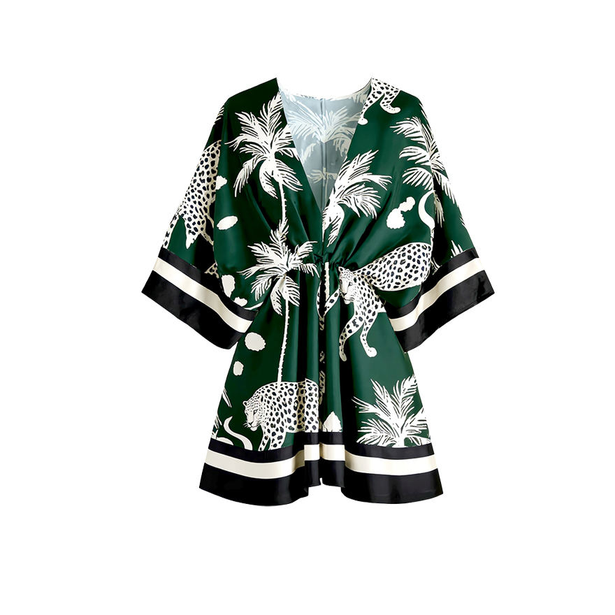 Printed jumpsuit skirt