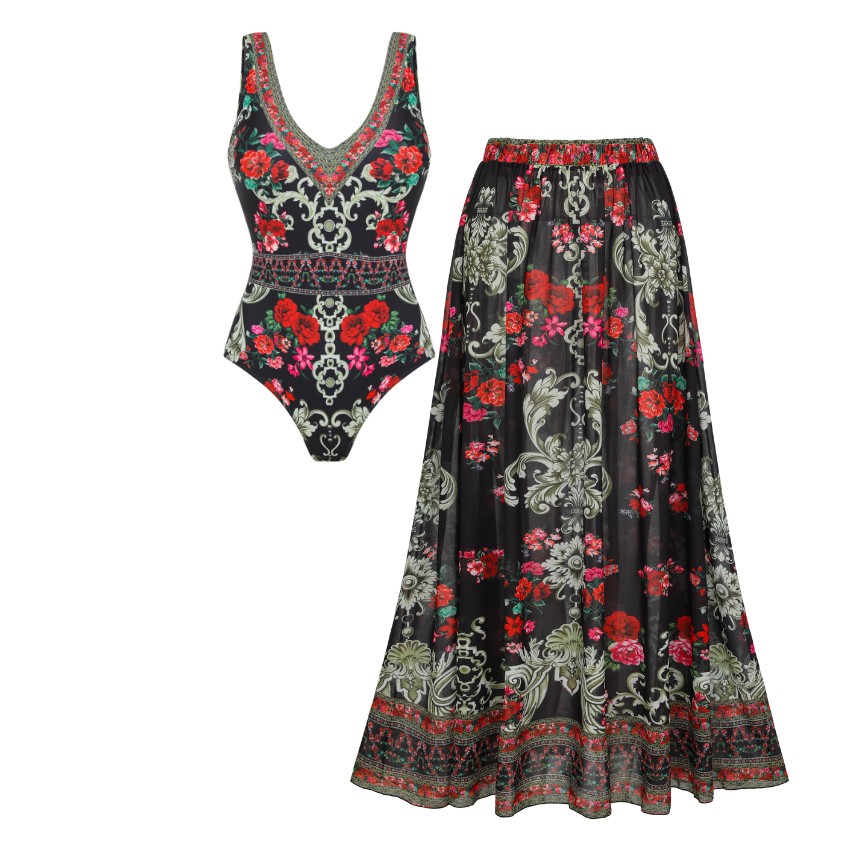Dark Bloom Symphony Swimsuit Set(s)