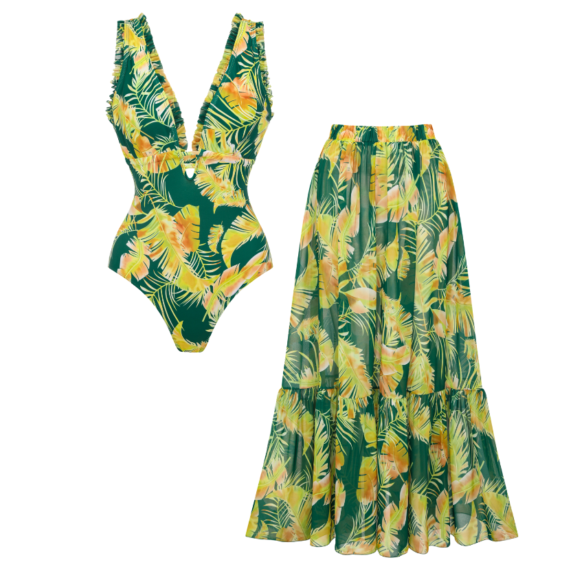 [Copy][Copy][Copy]3Contexture Color Blocking Swimsuit Set(s)