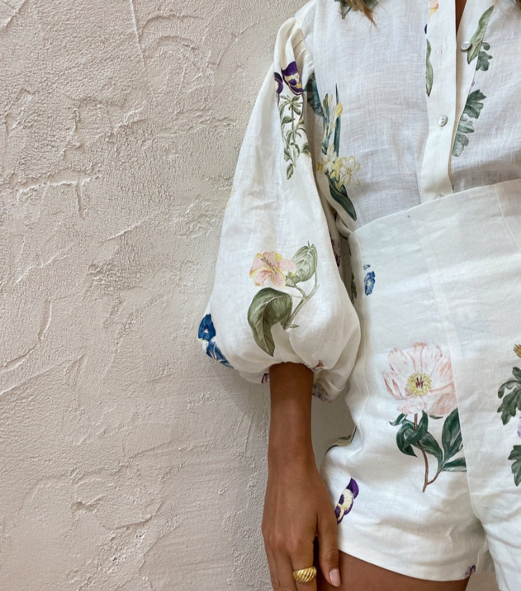 Vacation Printed Shirt and Shorts Set