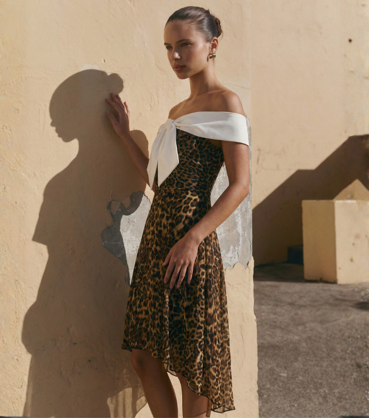 Leopard Print Color Blocking Swimsuit Set(s)