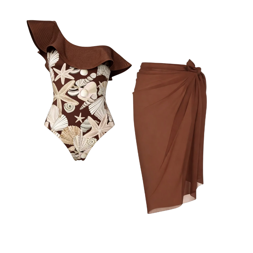 Shell Print Swimsuit Set(s)