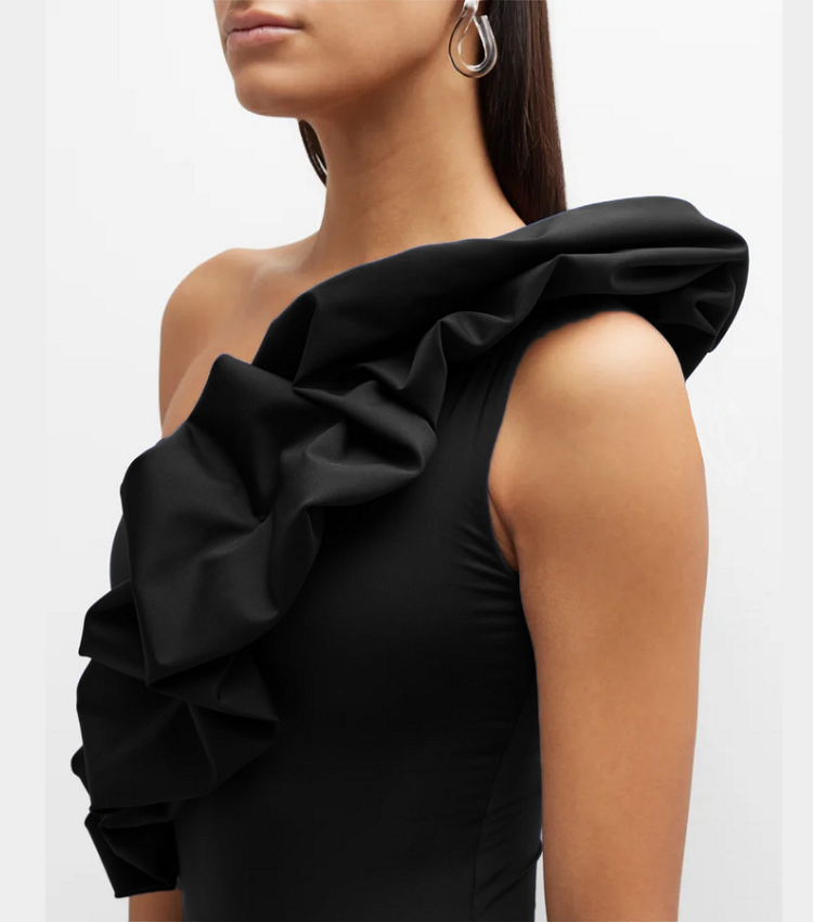 Elena Asymmetric One Piece Swimsuit and Sarong Flaxmaker