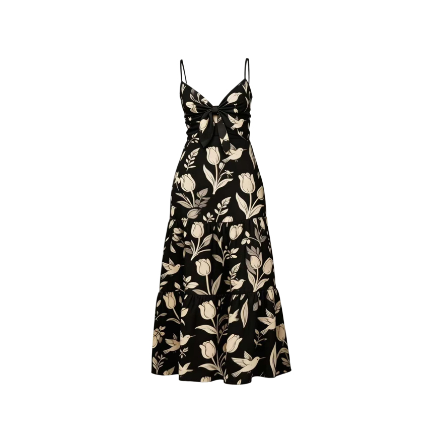 Printed slip dress