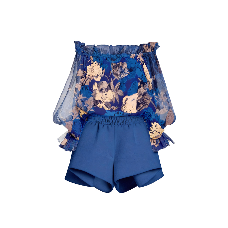 Off-the-shoulder romper