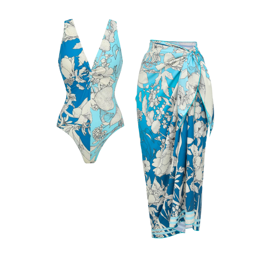 Blue Tropic Bloom Swimsuit Set(s)