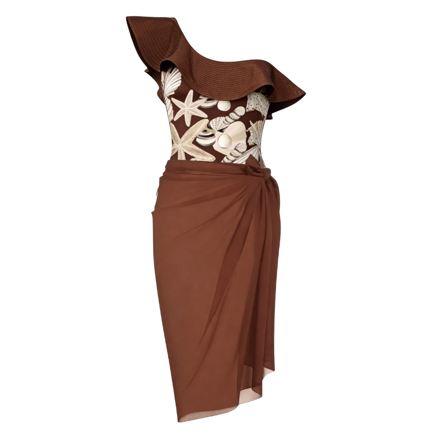 Shell Print Swimsuit Set(s)