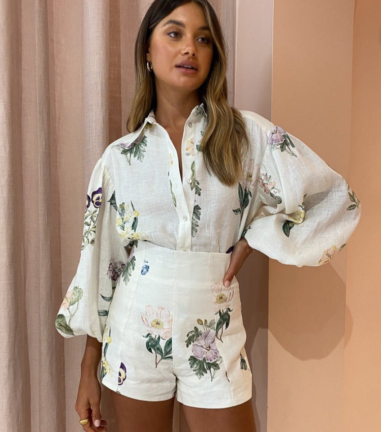 Vacation Printed Shirt and Shorts Set