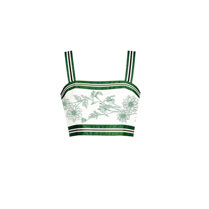 Printed Tank Top and Pencil Skirt Set