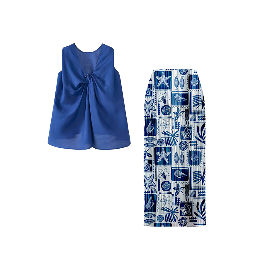 Double-sided Wearable Pleated Skirt Suit