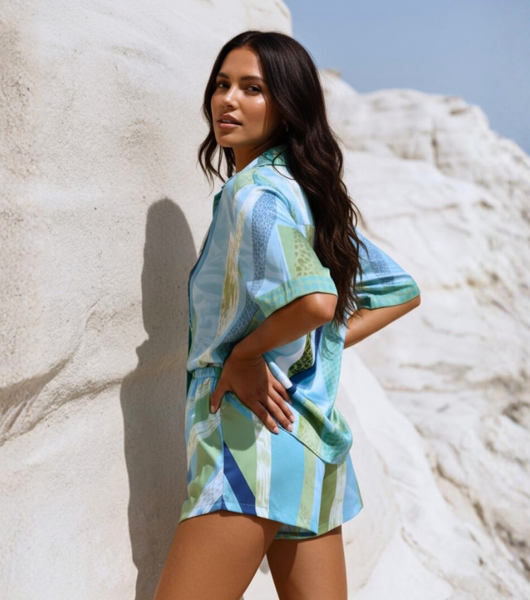 Vacation Geo Print Shirts and Shorts