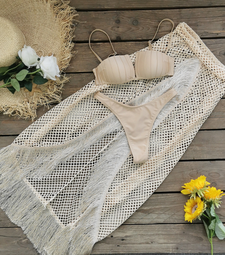 Tassel Bikini Swimsuit and Skirt