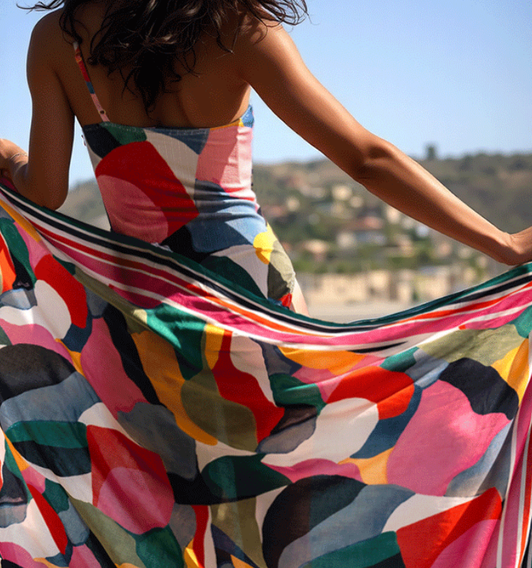 O Ring One Shoulder Printed One Piece Swimsuit and Sarong