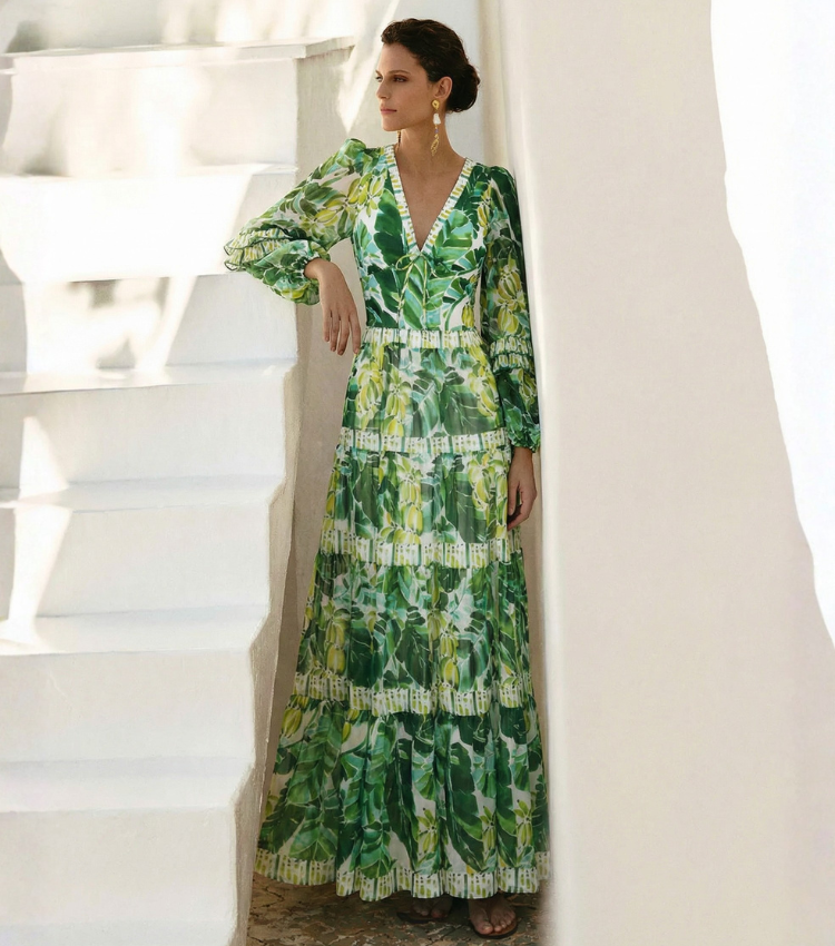 Green Banana Forest Print Swimsuit Set(s)