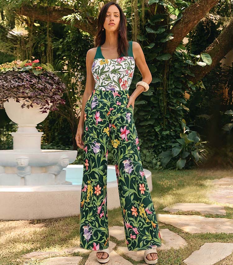 V Neck Printed Swimsuit Set(s)