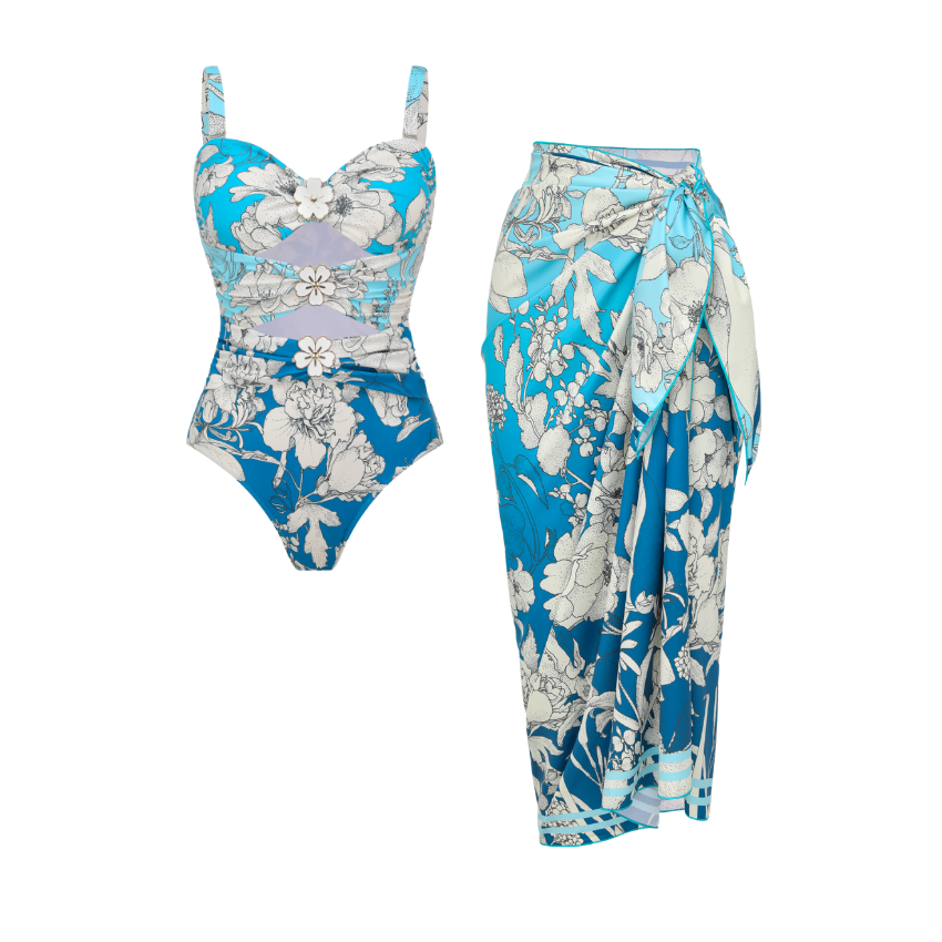 Blue Tropic Bloom Swimsuit Set(s)