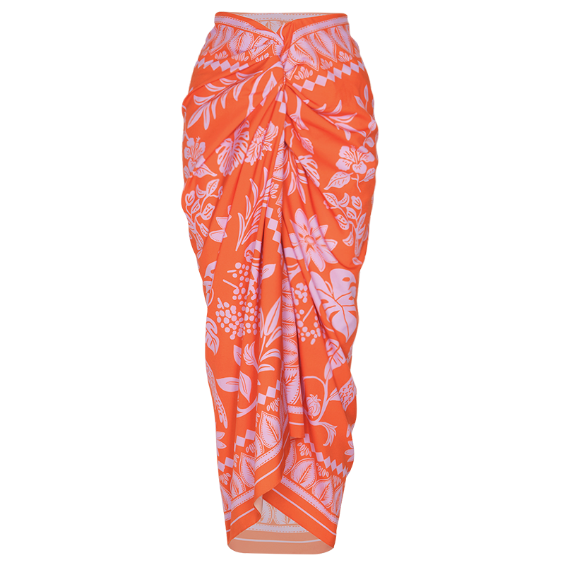 3D Flower One Piece Swimsuit and Sarong Flaxmaker