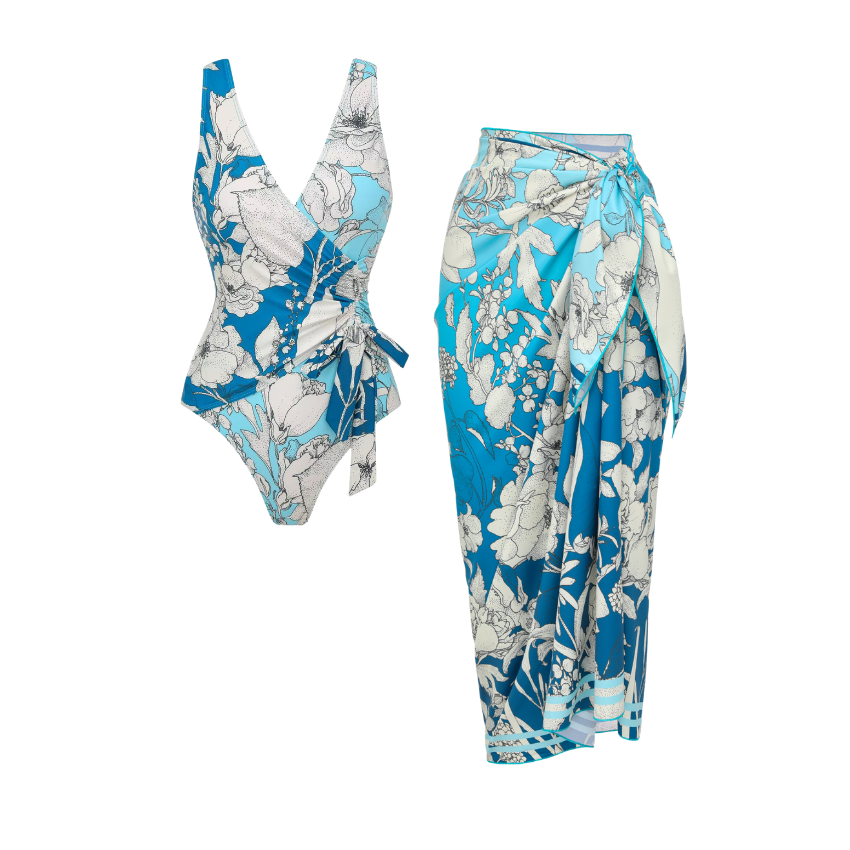 Blue Tropic Bloom Swimsuit Set(s)