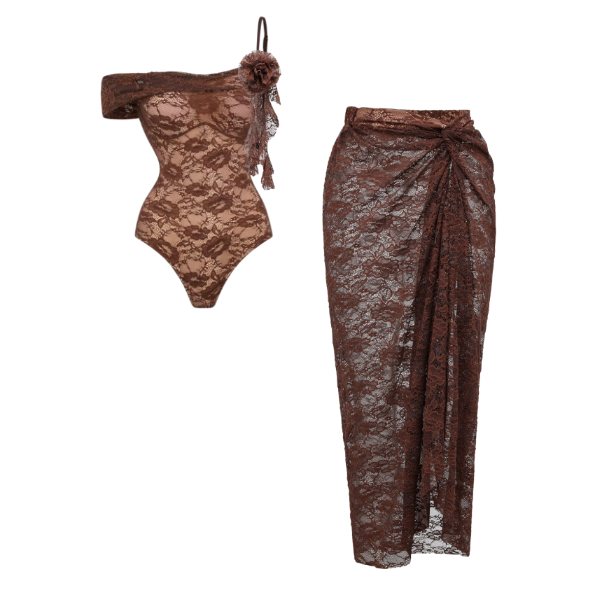 [Copy]Blue Floral Print Swimsuit Set(s)