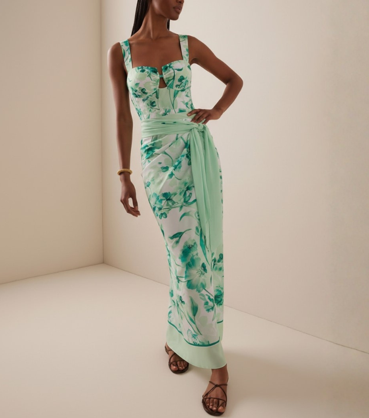 Green Loral Slim & Sculpt Swimsuit Set(s)