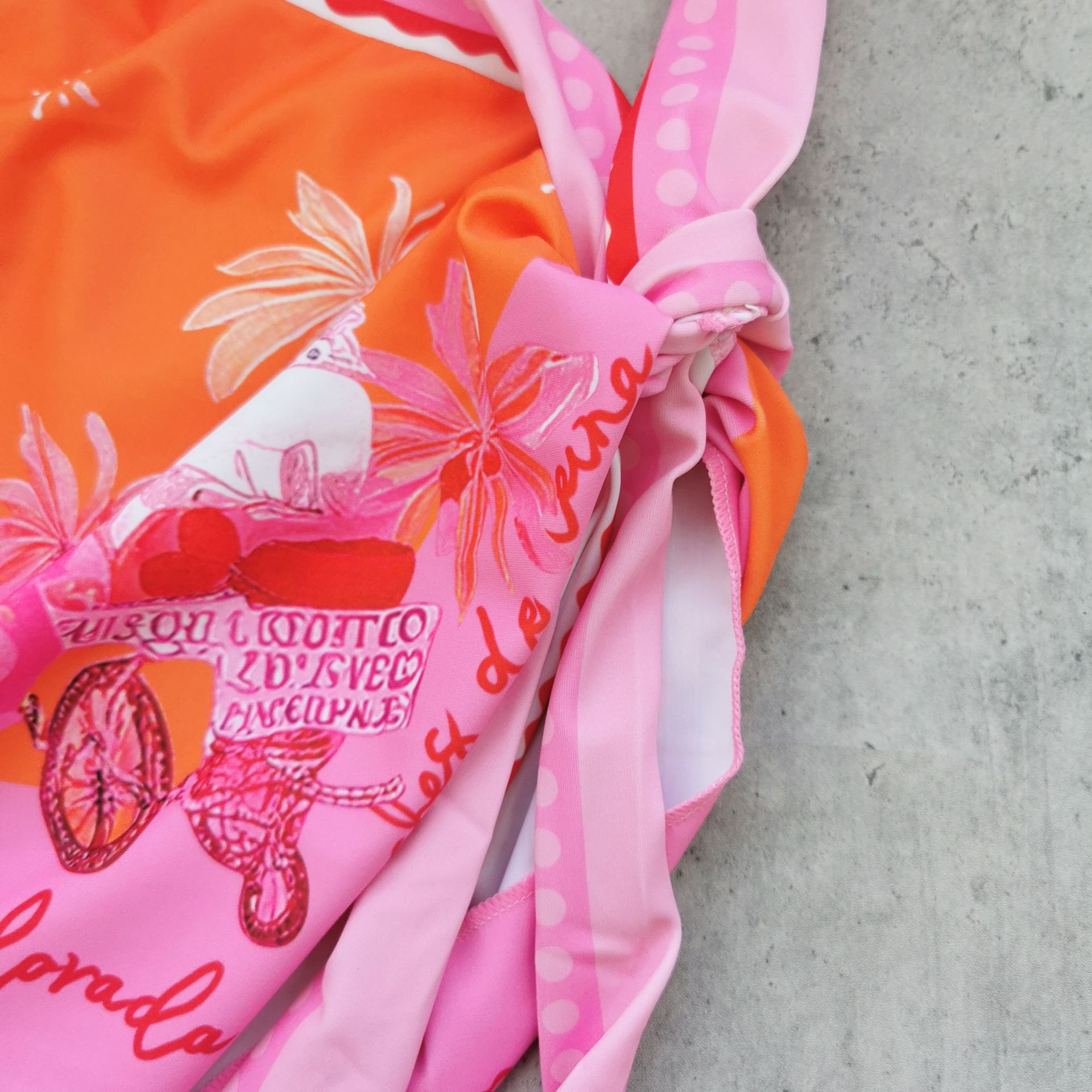 Bowknot Decor Printed Swimsuit Set(s)