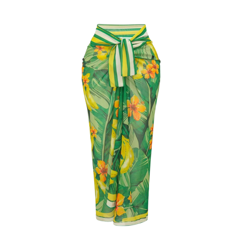 3D leaf-patterned Print Swimsuit Set(s)