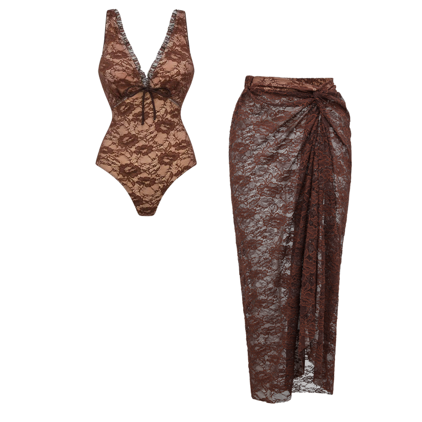 [Copy][Copy]Blue Floral Print Swimsuit Set(s)