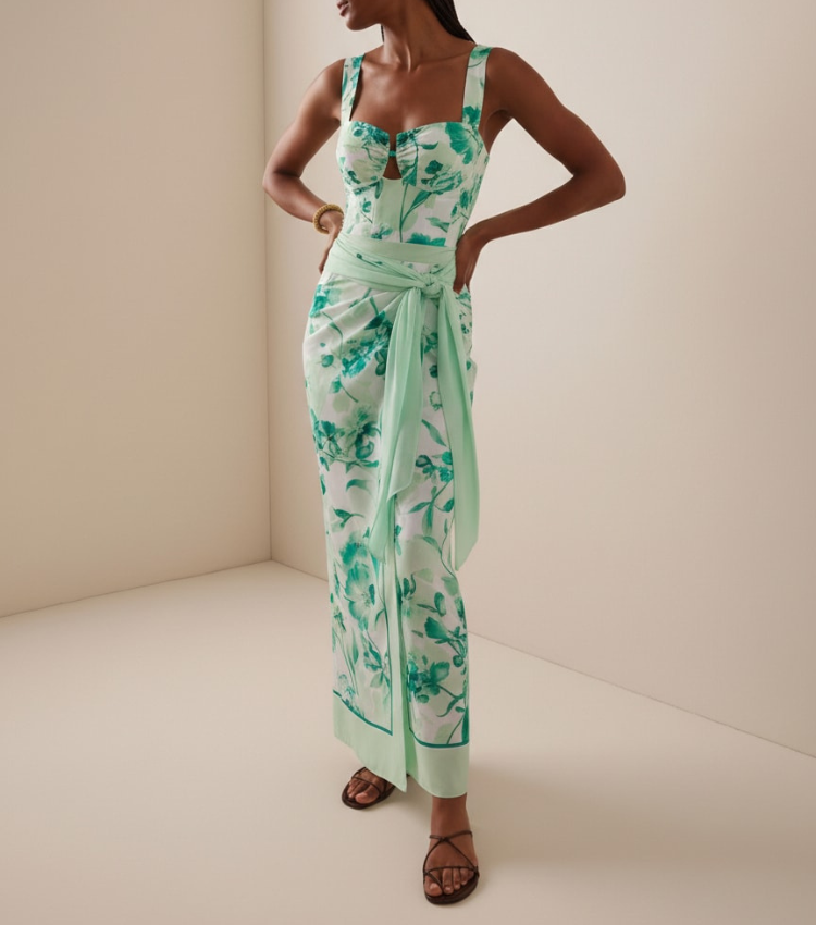 Green Loral Slim & Sculpt Swimsuit Set(s)