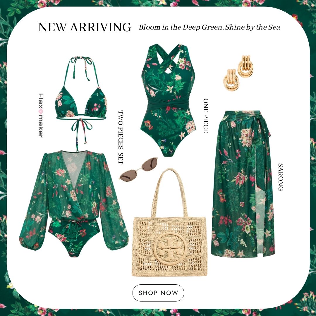 Netted Lantern Blossom Print Swimsuit Set(s)