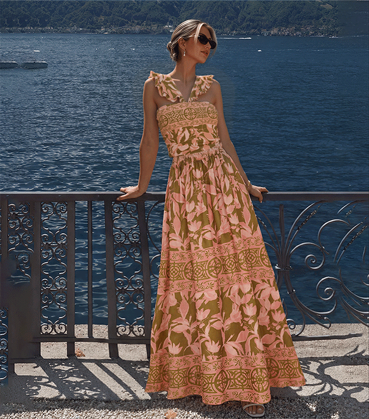 [Copy][Copy][Copy][Copy]V Neck Blue Paisley Print Swimsuit Set(s)