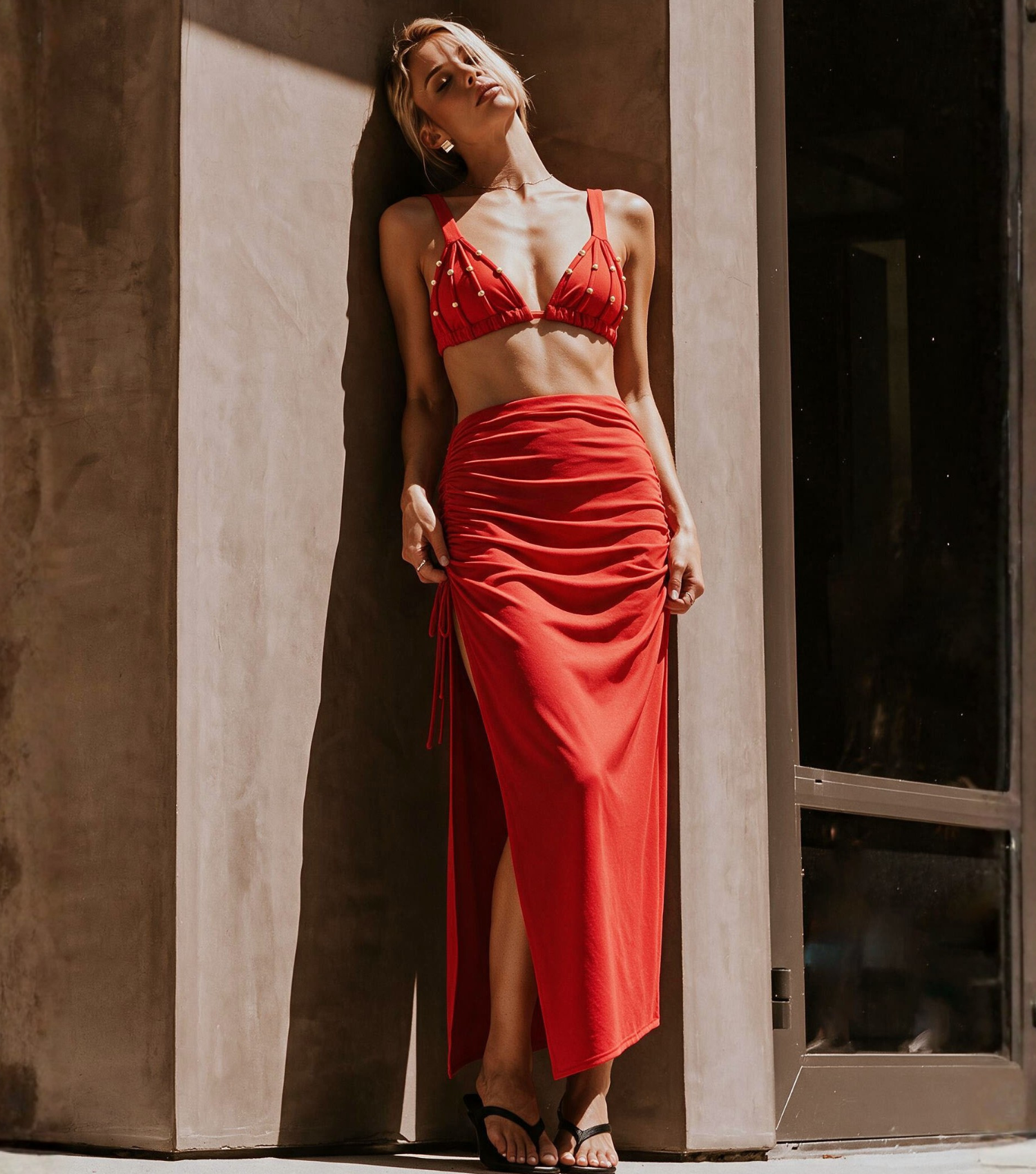Red Rope Decoration Swimsuit Set(s)