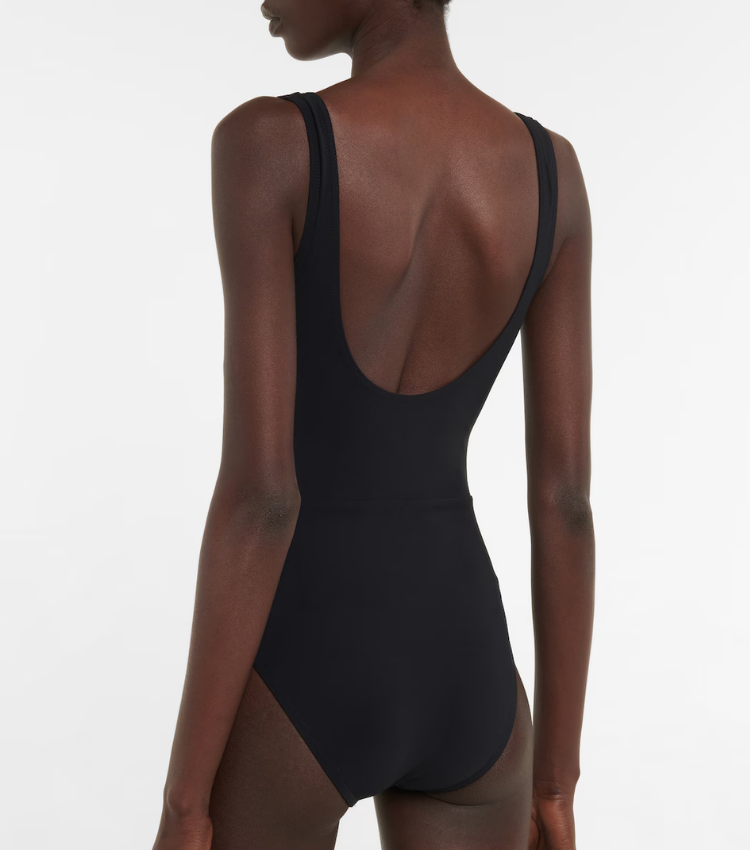 Cutout Color Block One Piece Swimsuit and Skirt