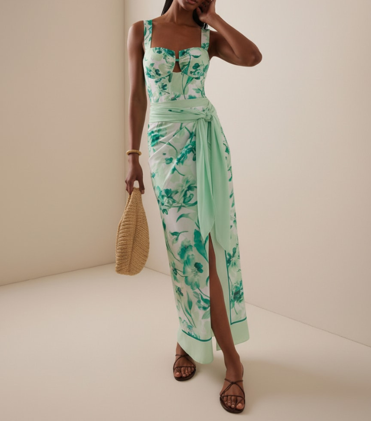 Green Loral Slim & Sculpt Swimsuit Set(s)