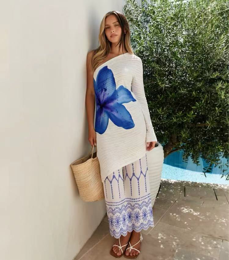 Resort Pleated Two-Piece