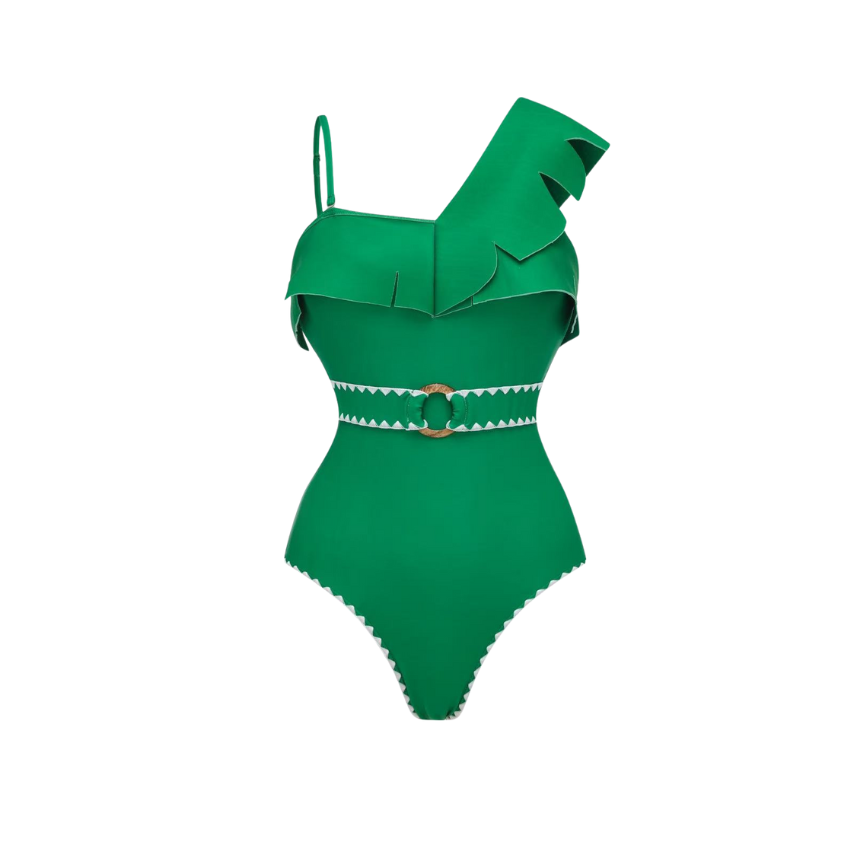 3D leaf-patterned Print Swimsuit Set(s)