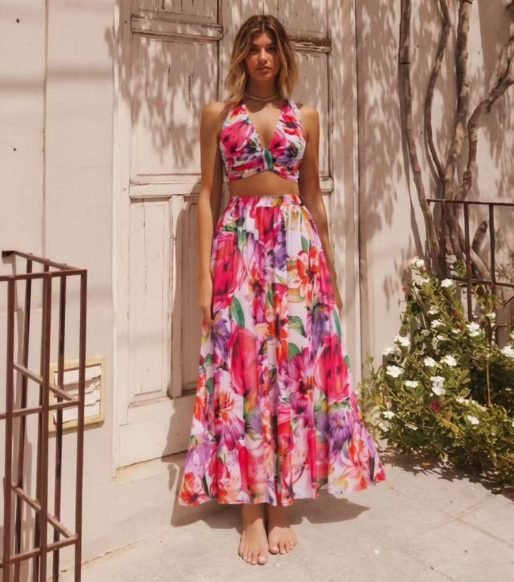 Flowers in full bloom Print Swimsuit Set(s)