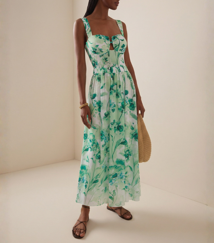 Green Loral Slim & Sculpt Swimsuit Set(s)