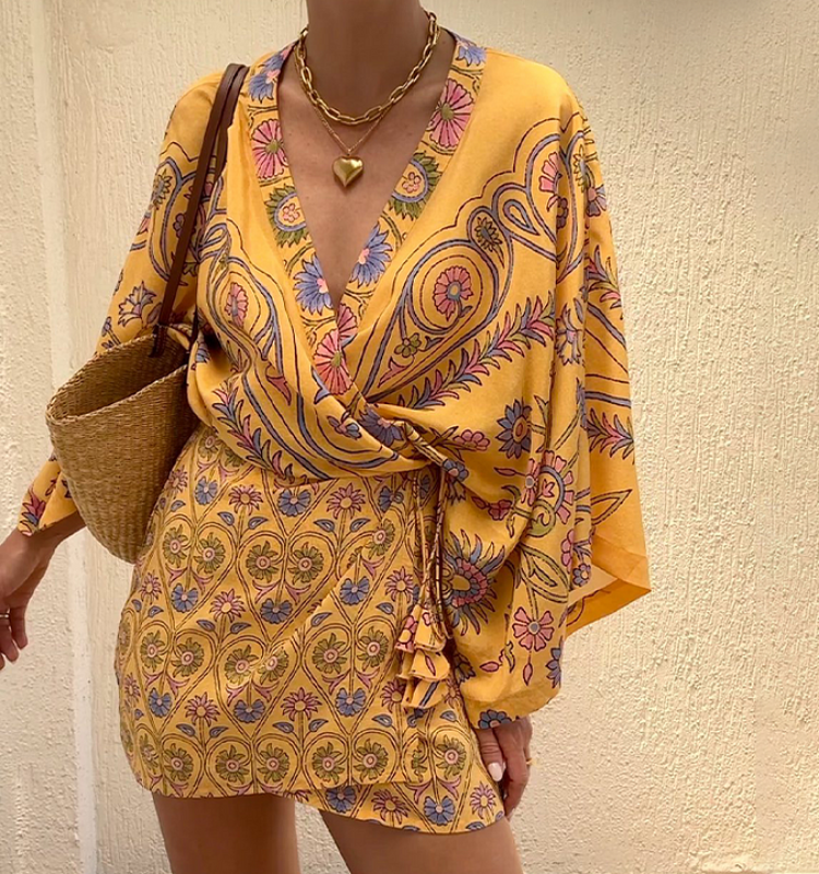 Vacation Printed Mini Dress
