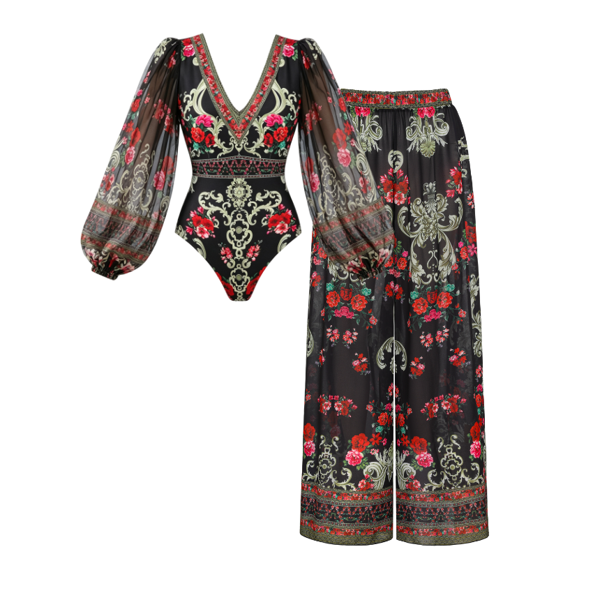 Dark Bloom Symphony Swimsuit Set(s)