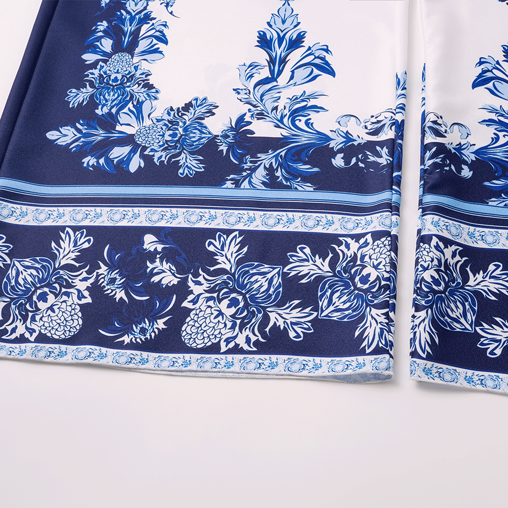 Adjustable Sling Lace Up Flower Print One Piece Swimsuit and Skirt/Pants