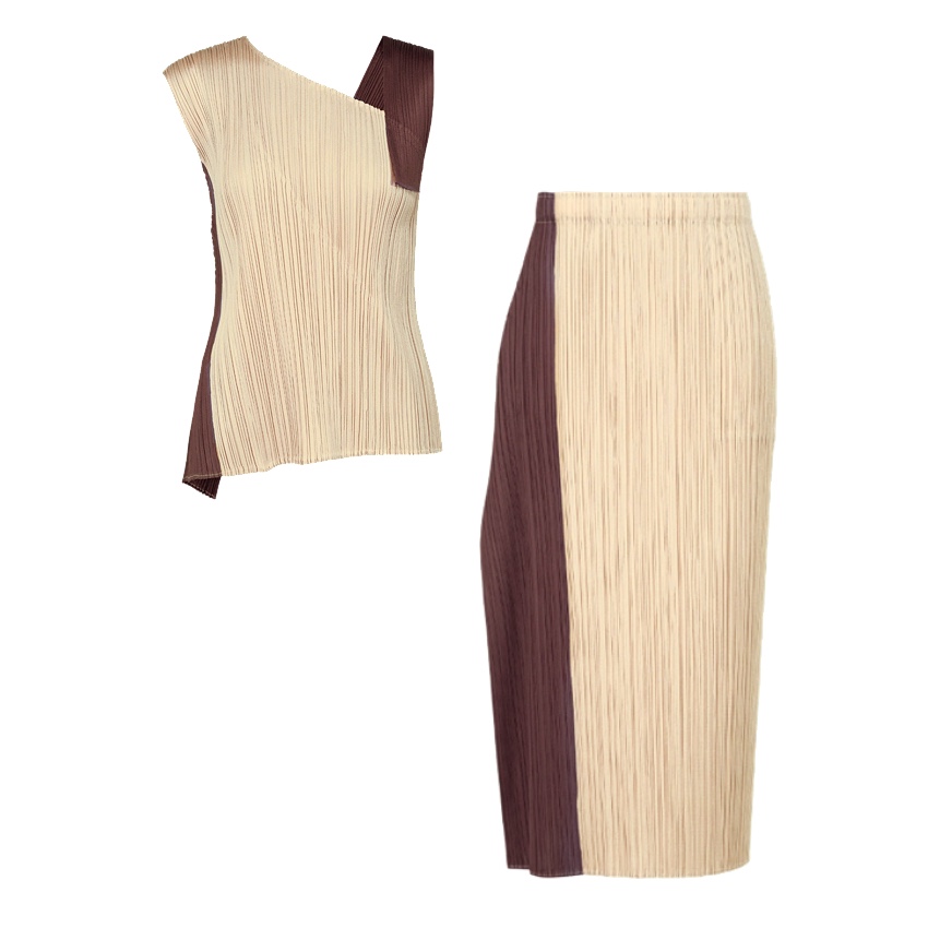 2Pleated Loose-Fit Halter Neck Beach Dress